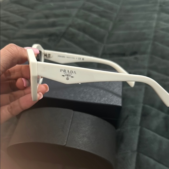 Prada Linea Rossa White Sunglasses with Cat-Eye Frames main image 4